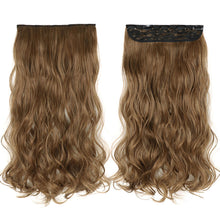 Load image into Gallery viewer, One Piece 5-clip Synthetic Wig 22 Inches Natural Water Ripple Long Curly Wig Piece Increase Hair Volume Colored Hair Extension