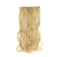 Load image into Gallery viewer, One Piece 5-clip Synthetic Wig 22 Inches Natural Water Ripple Long Curly Wig Piece Increase Hair Volume Colored Hair Extension