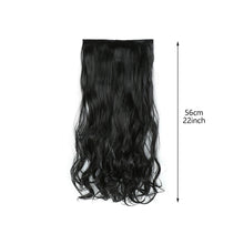 Load image into Gallery viewer, One Piece 5-clip Synthetic Wig 22 Inches Natural Water Ripple Long Curly Wig Piece Increase Hair Volume Colored Hair Extension