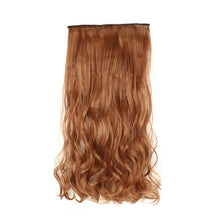 Load image into Gallery viewer, One Piece 5-clip Synthetic Wig 22 Inches Natural Water Ripple Long Curly Wig Piece Increase Hair Volume Colored Hair Extension