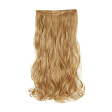 Load image into Gallery viewer, One Piece 5-clip Synthetic Wig 22 Inches Natural Water Ripple Long Curly Wig Piece Increase Hair Volume Colored Hair Extension