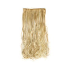 Load image into Gallery viewer, One Piece 5-clip Synthetic Wig 22 Inches Natural Water Ripple Long Curly Wig Piece Increase Hair Volume Colored Hair Extension