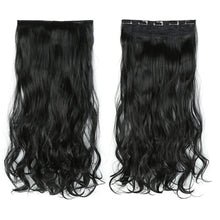 Load image into Gallery viewer, One Piece 5-clip Synthetic Wig 22 Inches Natural Water Ripple Long Curly Wig Piece Increase Hair Volume Colored Hair Extension