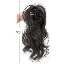 Load image into Gallery viewer, Lightweight Grip High Ponytail Wig Fluffy Increase Hair Volume Synthetic Wig Durable Invisible Natural Long Curly Hair