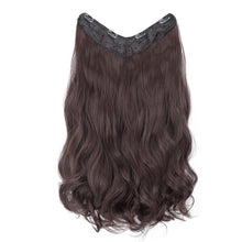 Load image into Gallery viewer, One Piece 4-clip Long Curly Wavy Wig V-shaped Hair Extensions Fluffy Invisible Synthetic Wig Hair Piece for Women