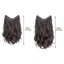Load image into Gallery viewer, One Piece 4-clip Long Curly Wavy Wig V-shaped Hair Extensions Fluffy Invisible Synthetic Wig Hair Piece for Women
