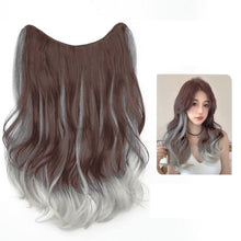 Load image into Gallery viewer, One Piece U-shaped Gradient Big Wave Wig Long Curly Hair Extensions Fluffy Increase Hair Volume Synthetic Wig Hair Piece