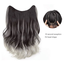 Load image into Gallery viewer, One Piece U-shaped Gradient Big Wave Wig Long Curly Hair Extensions Fluffy Increase Hair Volume Synthetic Wig Hair Piece