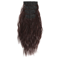 Load image into Gallery viewer, 4pcs/set Clip Wig Water Ripple Wig Hair Extensions Fluffy Increase Hair Volume Synthetic Long Curly Hair Wig Hair Accessories