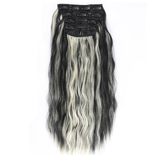 Load image into Gallery viewer, 4pcs/set Clip Wig Water Ripple Wig Hair Extensions Fluffy Increase Hair Volume Synthetic Long Curly Hair Wig Hair Accessories