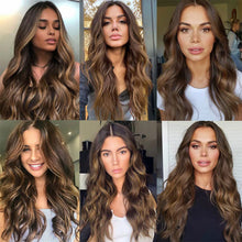 Load image into Gallery viewer, 4pcs/set Clip Wig Water Ripple Wig Hair Extensions Fluffy Increase Hair Volume Synthetic Long Curly Hair Wig Hair Accessories