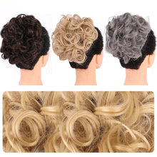 Load image into Gallery viewer, Insert Comb Curly Wig Hair Extensions Bun Fluffy Natural Updo Chignon Synthetic Elastic Messy Bun Hair Piece