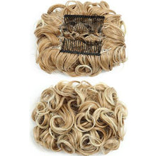 Load image into Gallery viewer, Insert Comb Curly Wig Hair Extensions Bun Fluffy Natural Updo Chignon Synthetic Elastic Messy Bun Hair Piece