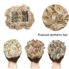 Load image into Gallery viewer, Insert Comb Curly Wig Hair Extensions Bun Fluffy Natural Updo Chignon Synthetic Elastic Messy Bun Hair Piece
