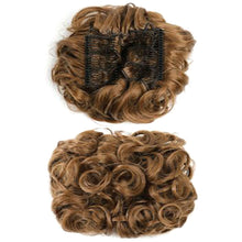 Load image into Gallery viewer, Insert Comb Curly Wig Hair Extensions Bun Fluffy Natural Updo Chignon Synthetic Elastic Messy Bun Hair Piece