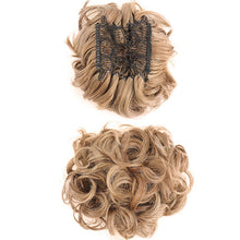 Load image into Gallery viewer, Insert Comb Curly Wig Hair Extensions Bun Fluffy Natural Updo Chignon Synthetic Elastic Messy Bun Hair Piece