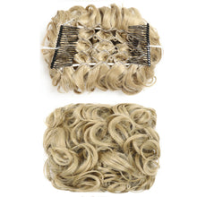 Load image into Gallery viewer, Insert Comb Curly Wig Hair Extensions Bun Fluffy Natural Updo Chignon Synthetic Elastic Messy Bun Hair Piece
