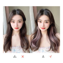 Load image into Gallery viewer, One Piece Colored Large Wave Long Curly Wig Ear Hanging Dye Hair Extensions Invisible High Temperature Silk Wig Patch