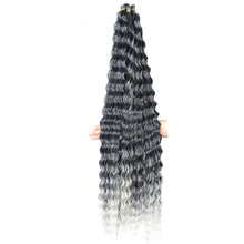 Load image into Gallery viewer, Deep Wave Bulk Hair Colored Crochet Wig Synthetic Long Curly Hair High Temperature Silk Hair Bulk 30 Inch Hair Extensions