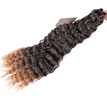 Load image into Gallery viewer, Deep Wave Bulk Hair Colored Crochet Wig Synthetic Long Curly Hair High Temperature Silk Hair Bulk 30 Inch Hair Extensions