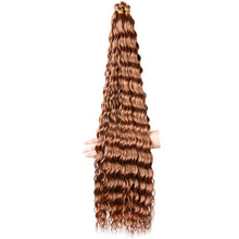 Load image into Gallery viewer, Deep Wave Bulk Hair Colored Crochet Wig Synthetic Long Curly Hair High Temperature Silk Hair Bulk 30 Inch Hair Extensions