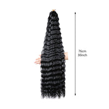 Load image into Gallery viewer, Deep Wave Bulk Hair Colored Crochet Wig Synthetic Long Curly Hair High Temperature Silk Hair Bulk 30 Inch Hair Extensions