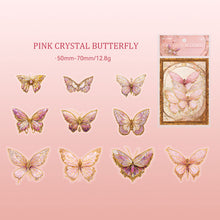 Load image into Gallery viewer, 20pcs/pack Twinkle Butterfly Stickers Laser Silver Collage Junk Journal DIY Srapbooking PET Aesthetics Decor Stickers