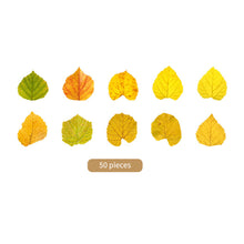 Load image into Gallery viewer, 50 Pcs Kawaiii Leaves Washi Tape Scrapbooking Stickers Cute Sticker Rolls Self-adhesive DIY Decoration Stickers For Arts Crafts