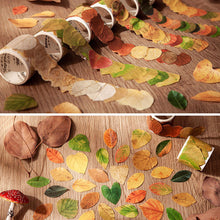 Load image into Gallery viewer, 50 Pcs Kawaiii Leaves Washi Tape Scrapbooking Stickers Cute Sticker Rolls Self-adhesive DIY Decoration Stickers For Arts Crafts