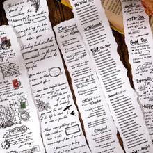 Load image into Gallery viewer, 3cm/5cm*2m Transparent Material Tapes Letter English Phrase DIY Masking Tape Scrapbooking Sticker Label Stationery
