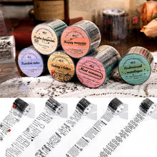 Load image into Gallery viewer, 3cm/5cm*2m Transparent Material Tapes Letter English Phrase DIY Masking Tape Scrapbooking Sticker Label Stationery