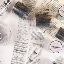 Load image into Gallery viewer, 5cm*3m Transparent Material Tapes Letter English Phrase DIY Masking Tape Scrapbooking Sticker Label Stationery