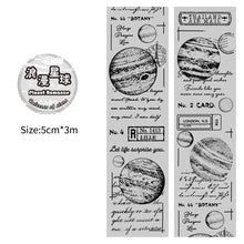 Load image into Gallery viewer, 5cm*3m Transparent Material Tapes Letter English Phrase DIY Masking Tape Scrapbooking Sticker Label Stationery