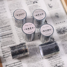 Load image into Gallery viewer, 5cm*3m Transparent Material Tapes Letter English Phrase DIY Masking Tape Scrapbooking Sticker Label Stationery