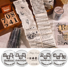 Load image into Gallery viewer, 5cm*3m Transparent Material Tapes Letter English Phrase DIY Masking Tape Scrapbooking Sticker Label Stationery