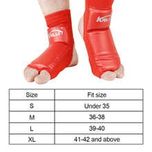 Load image into Gallery viewer, 1 Pair PU Leather Sanda Instep Guard Adult Boxing Muay Thai Taekwondo Match Ankle Toe Guard Martial Arts Training Protective