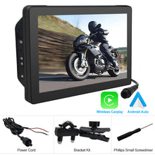 Load image into Gallery viewer, 7 Inch Motorcycle Navigation GPS Wireless Apple Carplay Android Auto Motorcycle BT IPX7 Waterproof Touch Screen Display