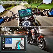 Load image into Gallery viewer, 7 Inch Motorcycle Navigation GPS Wireless Apple Carplay Android Auto Motorcycle BT IPX7 Waterproof Touch Screen Display