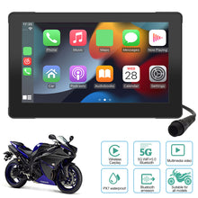 Load image into Gallery viewer, 7 Inch Motorcycle Navigation GPS Wireless Apple Carplay Android Auto Motorcycle BT IPX7 Waterproof Touch Screen Display