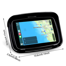 Load image into Gallery viewer, 5Inch HD Motorcycle Portable GPS Navigation Built-in Carplay/Android Auto Display Wireless GPS Screen Apple Waterproof IPX7