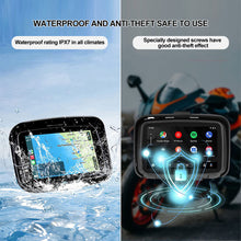 Load image into Gallery viewer, 5Inch HD Motorcycle Portable GPS Navigation Built-in Carplay/Android Auto Display Wireless GPS Screen Apple Waterproof IPX7