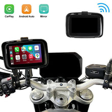Load image into Gallery viewer, 5Inch HD Motorcycle Portable GPS Navigation Built-in Carplay/Android Auto Display Wireless GPS Screen Apple Waterproof IPX7