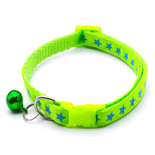 Load image into Gallery viewer, Adjustable Cat Collar Cat Star Prints Bell Collar Kitten Necklace Pet Collars For Small Dog Necklace