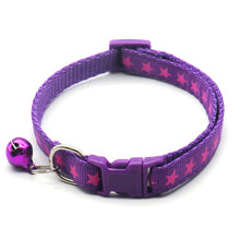 Load image into Gallery viewer, Adjustable Cat Collar Cat Star Prints Bell Collar Kitten Necklace Pet Collars For Small Dog Necklace