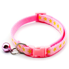 Load image into Gallery viewer, Adjustable Cat Collar Cat Star Prints Bell Collar Kitten Necklace Pet Collars For Small Dog Necklace