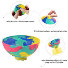 Load image into Gallery viewer, Bounce Rubber Popping Bowls with Light Children Toys Elastic Jumping Bowl Stress Relief Toys Outdoor Fun Sports Gifts For Kids