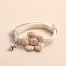 Load image into Gallery viewer, Pet Flower Collar Cute knitting Flower Bell Collar Adjustable Cat Necklace Traction Safety Buckle Puppy Necklace