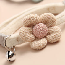 Load image into Gallery viewer, Pet Flower Collar Cute knitting Flower Bell Collar Adjustable Cat Necklace Traction Safety Buckle Puppy Necklace