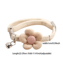 Load image into Gallery viewer, Pet Flower Collar Cute knitting Flower Bell Collar Adjustable Cat Necklace Traction Safety Buckle Puppy Necklace