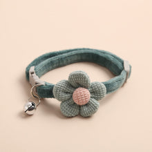 Load image into Gallery viewer, Pet Flower Collar Cute knitting Flower Bell Collar Adjustable Cat Necklace Traction Safety Buckle Puppy Necklace